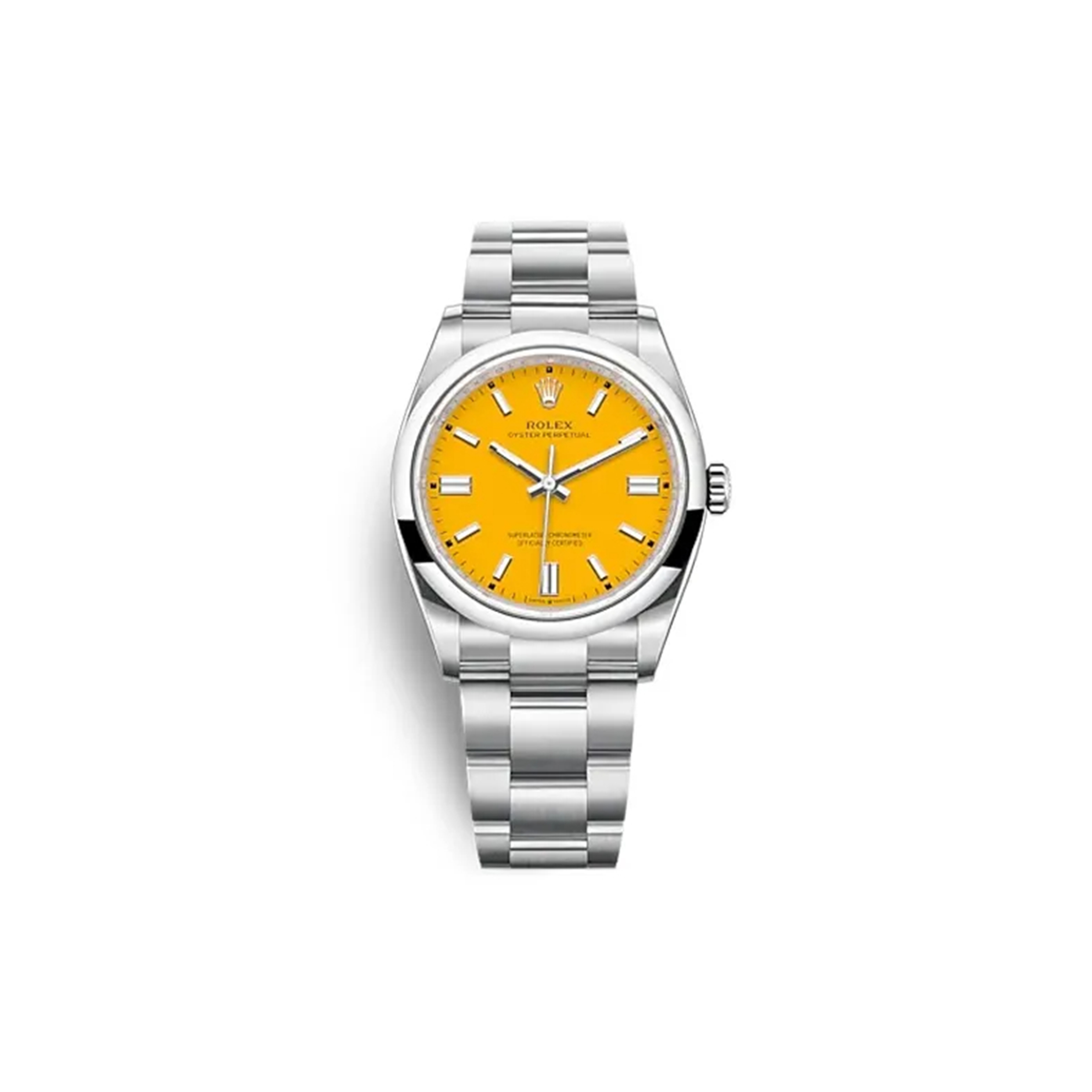 ROLEX OYSTER PERPETUAL YELLOW DIAL 41MM WATCH M124300-0004